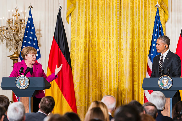 President Barack Obama and Angela Merkel