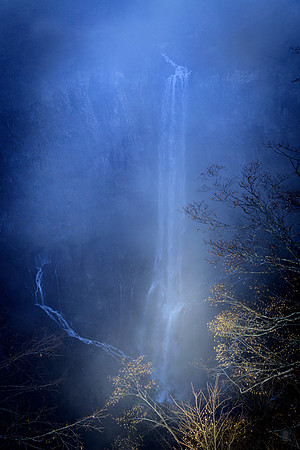 Blue Hour at Kegon Falls a light, mist, and cascading water delight