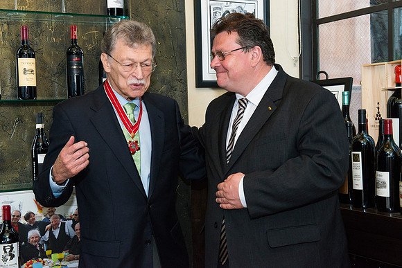 Dr. Richard Maullin with Lithuania Foreign Minister Linas Linkevicius