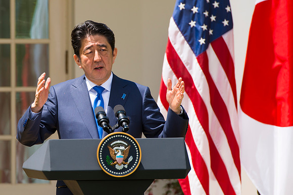 Japanese PM Abe White House Rose Garden