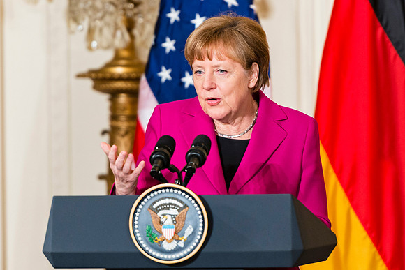 German Chancellor Angela Merkel in White House