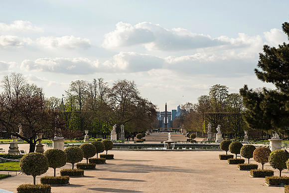A closed Jardin de Tuilleries in Paris during the Corona Virus Lock down  Photo � Ludo Segers