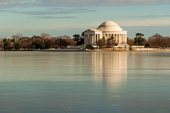 Jefferson Memorial and Frozen Tidal Basin